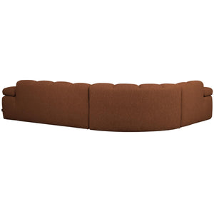 WOOOD Mojo hoekbank links boucle roestbruin melange