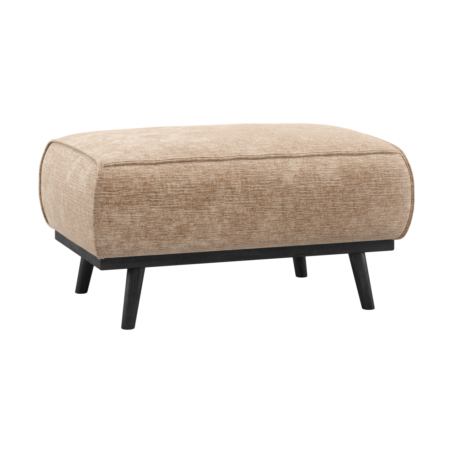 WOOOD Statement hocker Chenille Velvet Perzikroze