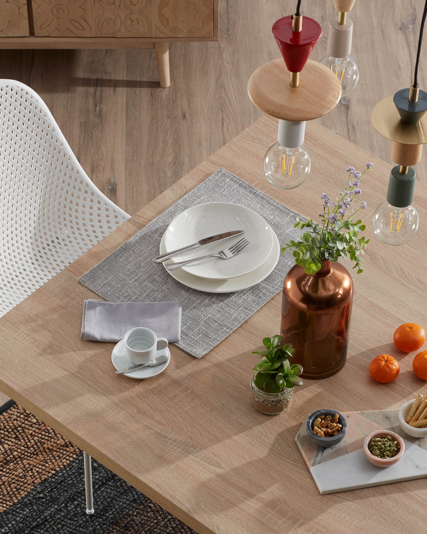 Kave Home Argo eettafel rechthoek 180x100 cm Natural/Natural
