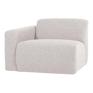 WOOOD Mojo Base 1-zits bank arm links bouclé Ecru