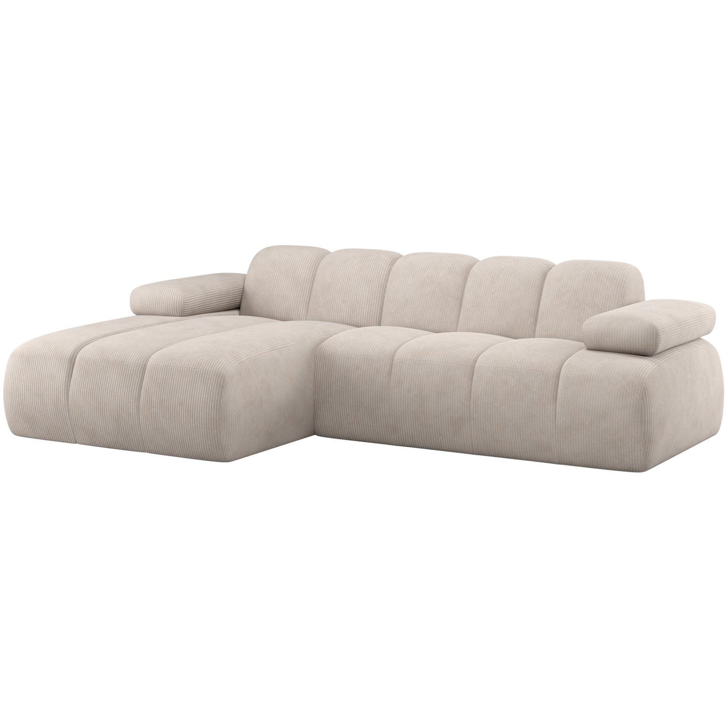 WOOOD Mojo chaise longue bank links ribstof Ecru