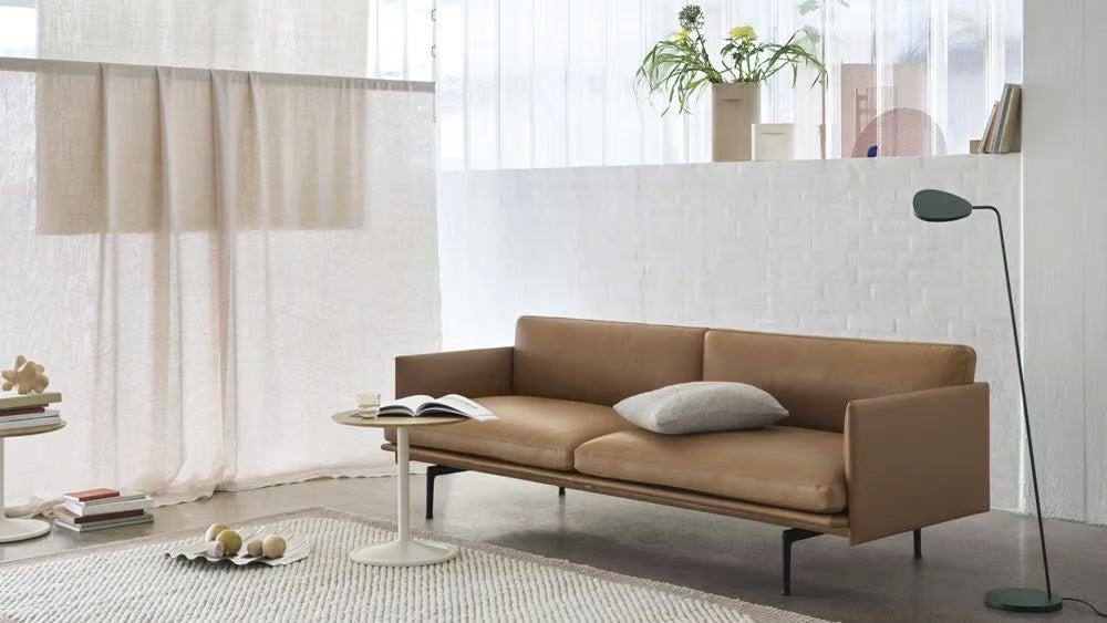Muuto Outline Soft 3-zitsbank Clay 12/Grijs
