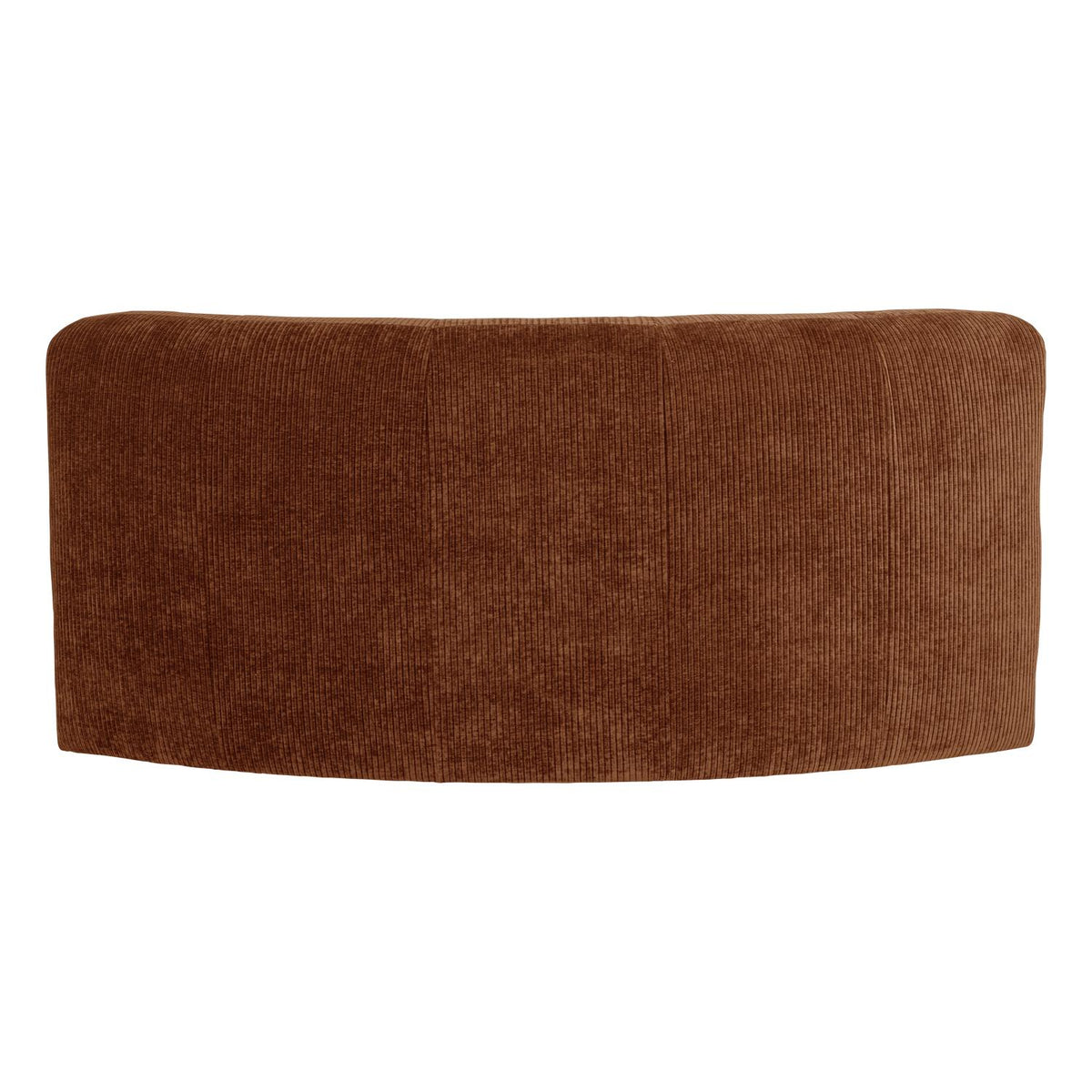 WOOOD Mojo Base eetbank halfronde hoek rugleuning rib Roestbruin