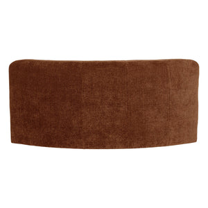WOOOD Mojo Base eetbank halfronde hoek rugleuning rib Roestbruin