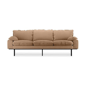 HKliving Retro 3-zitsbank Corduroy Rib Brown