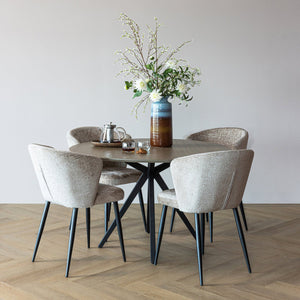 WOOOD Luse eetkamerstoel velvet Beige