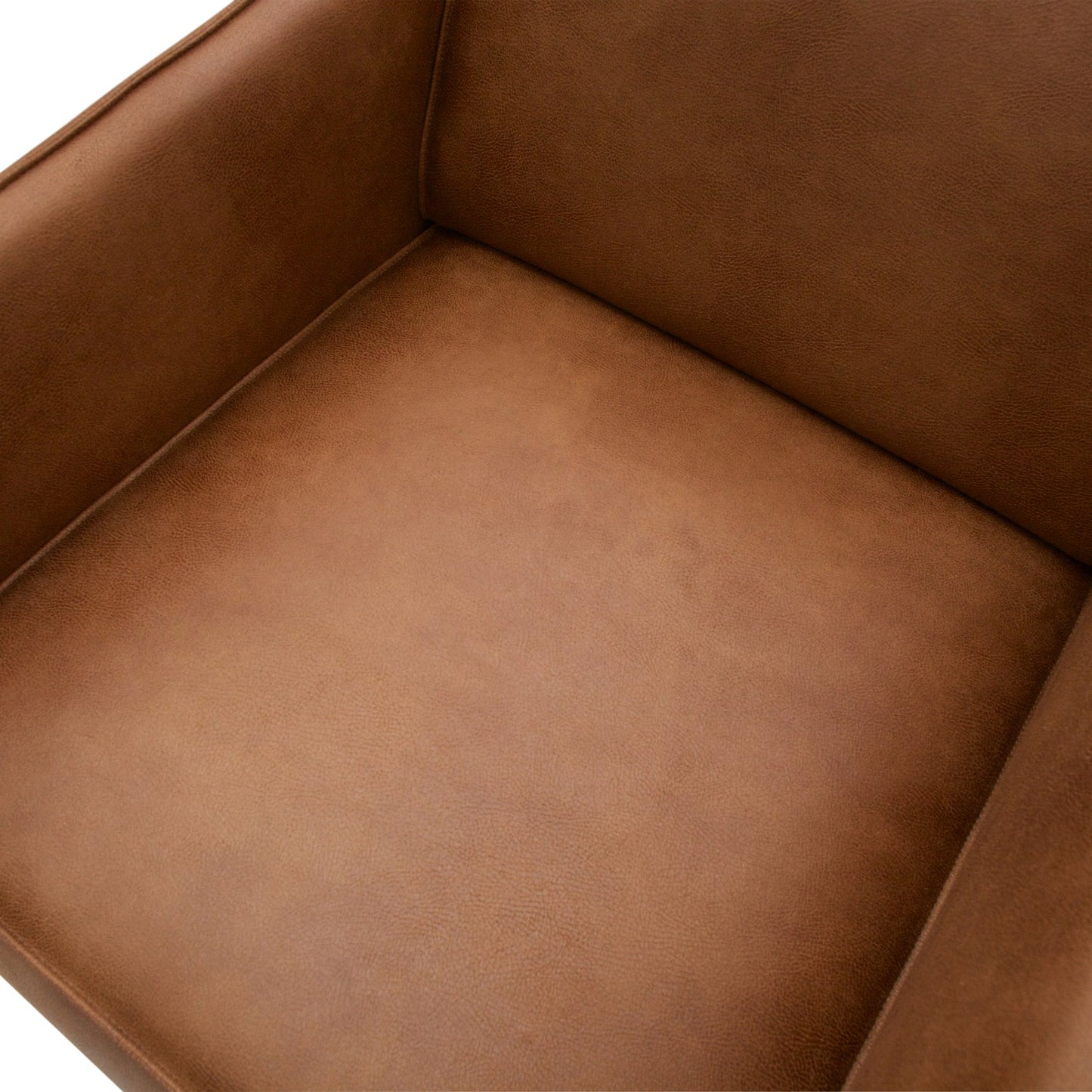 WOOOD Statement fauteuil met arm Ecoleer Cognac