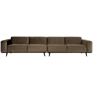 WOOOD Statement XL 4-zits bank 372 cm Velvet Taupe