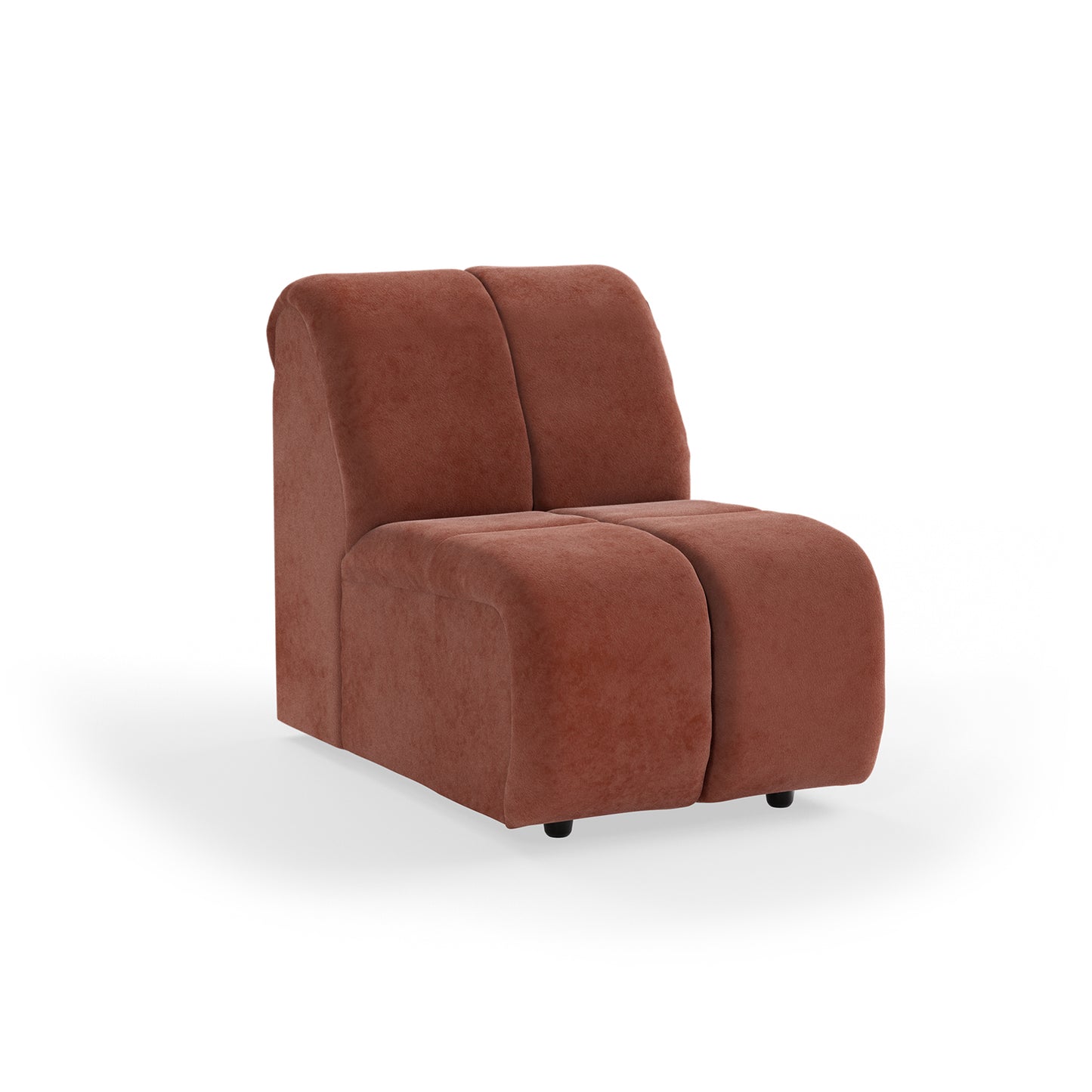 HKliving Wave bank middle small Royal Velvet Magnolia