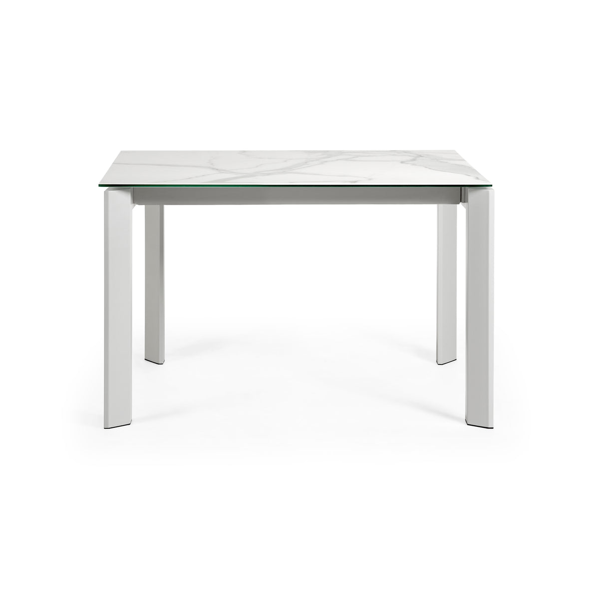 Kave Home Axis eettafel uitschuifbaar 120/180x80 cm Wit/Grijs