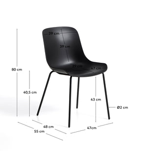 Kave Home Altea eetkamerstoel Black
