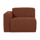WOOOD Mojo Base 1-zits bank arm links bouclé Roestbruin