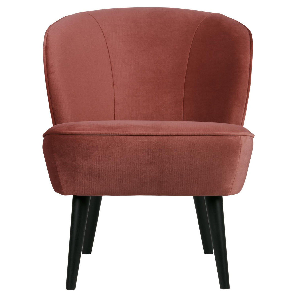 WOOOD Sara fauteuil velvet Bordeauxrood
