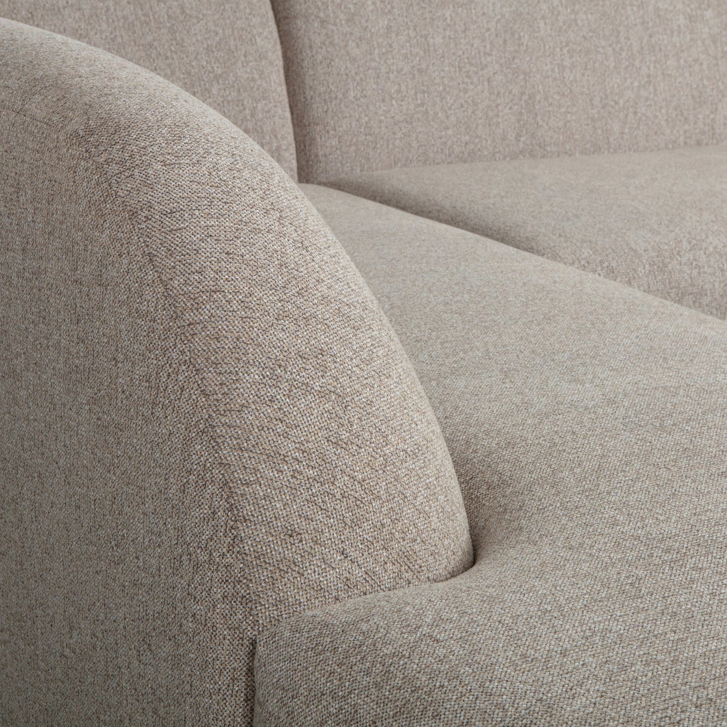 WOOOD Sloping hoekbank links Naturel Melange