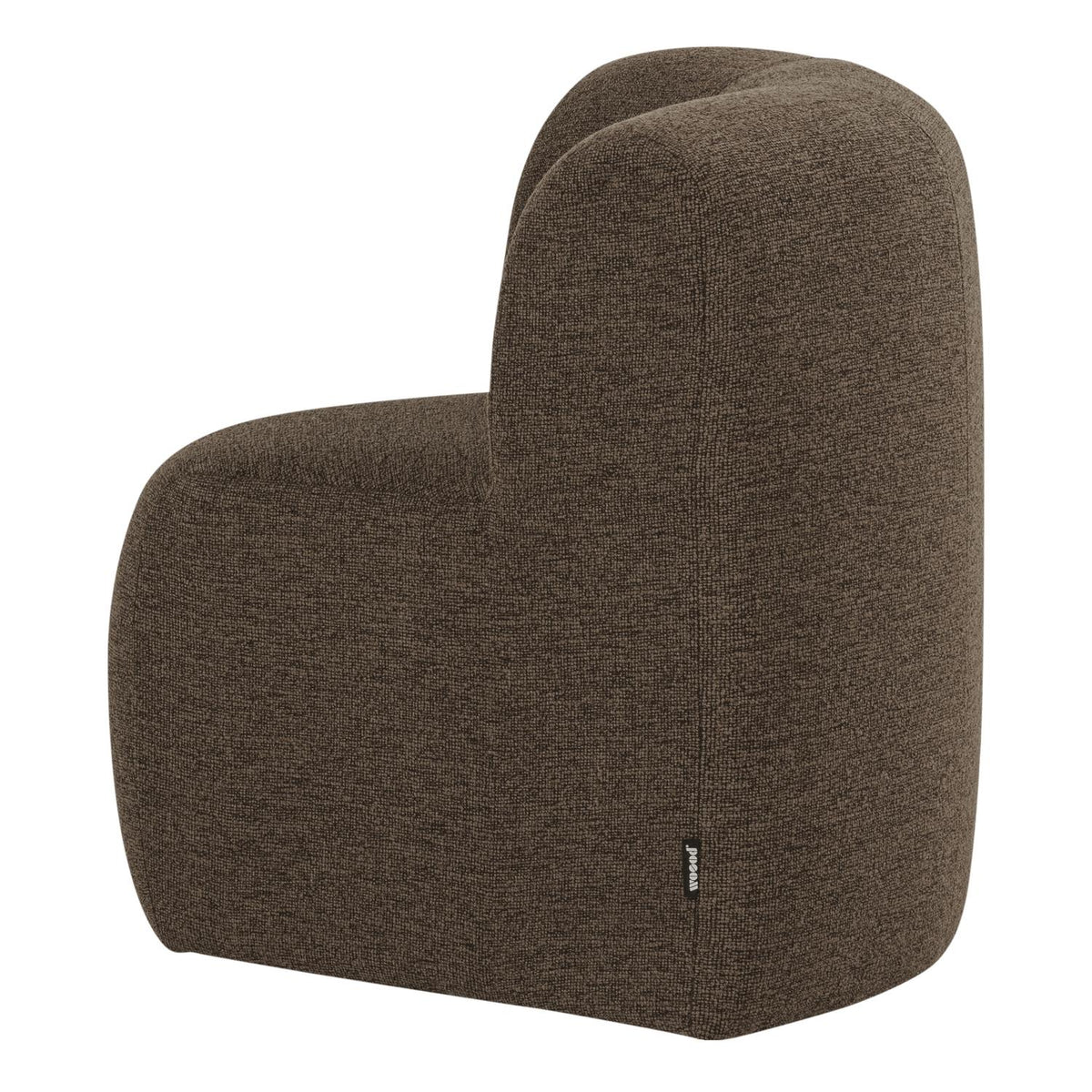 WOOOD Mojo Base eetbank hoek met rugleuning bouclé Bruin