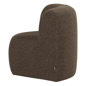WOOOD Mojo Base eetbank hoek met rugleuning bouclé Bruin