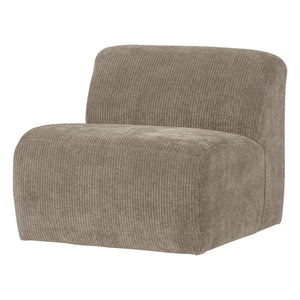 WOOOD Mojo Base 1-zits bank rib Donkerzand