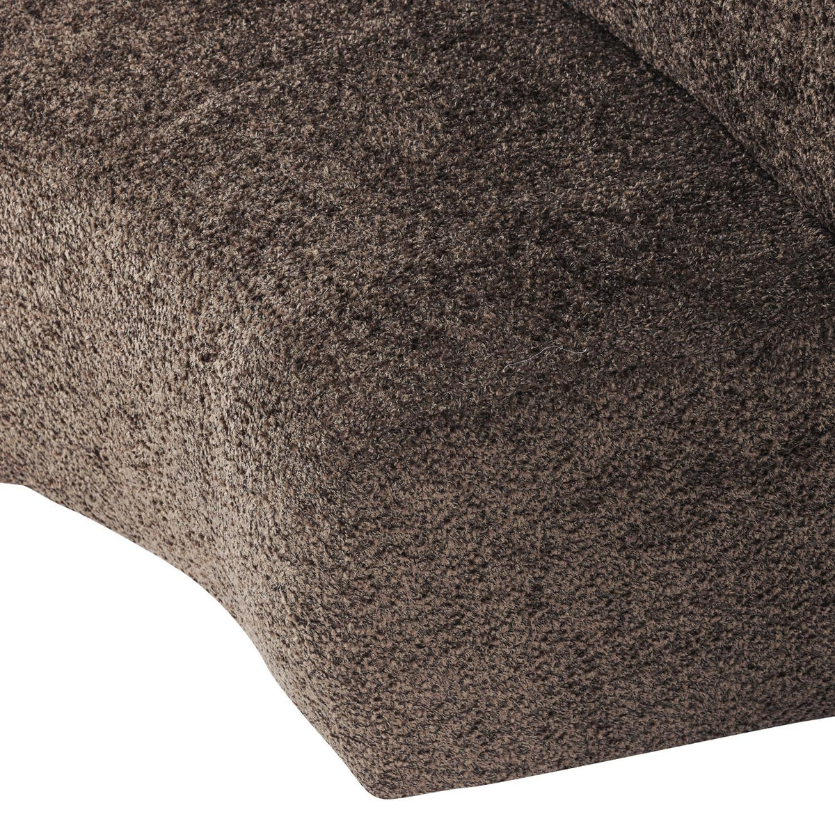 WOOOD Mojo Base eetbank halfronde hoek rugleuning wollig Bruin