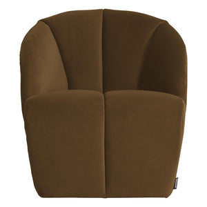 WOOOD Mojo draaifauteuil velvet Honinggeel