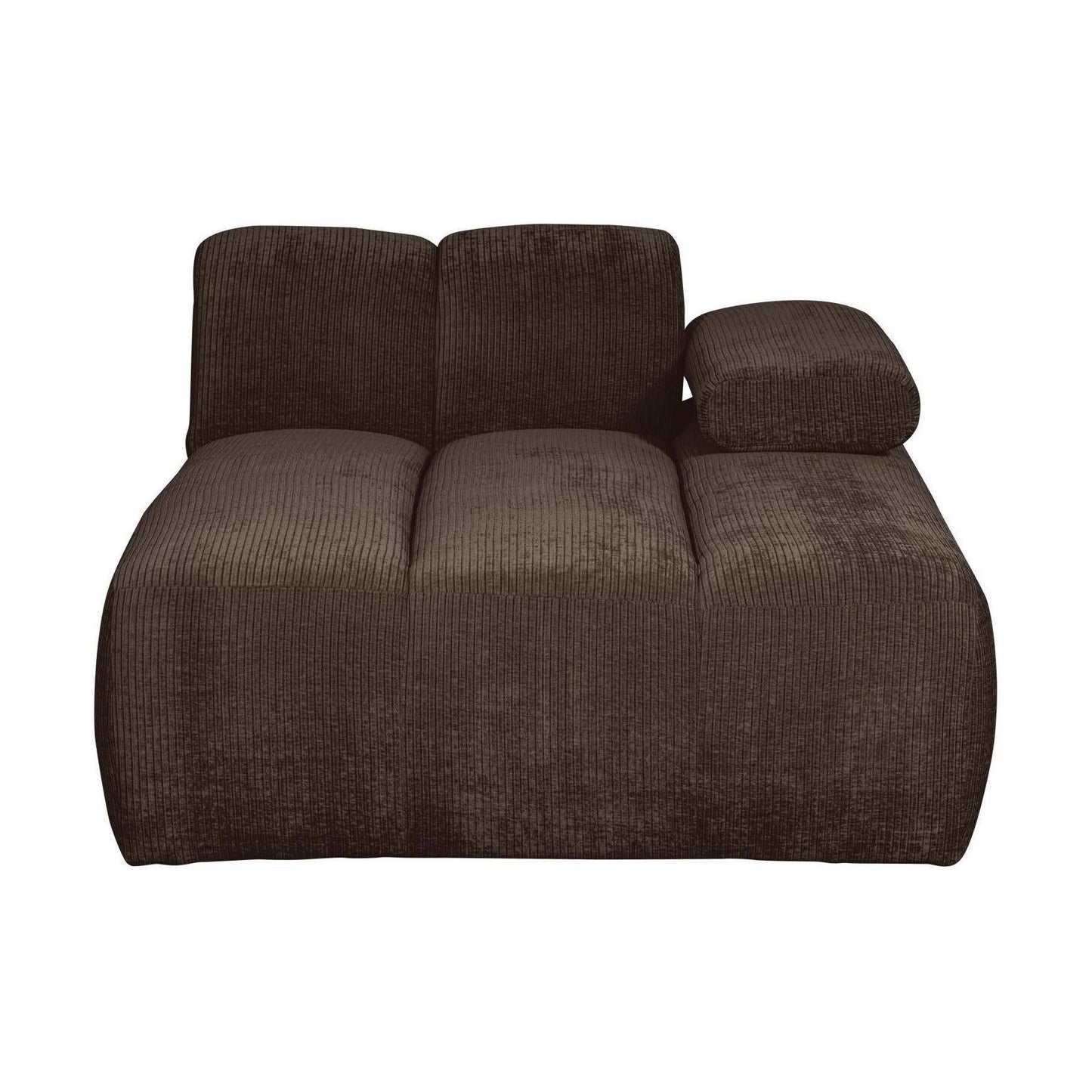 WOOOD Mojo chaise longue bank arm rechts ribstof Bruin