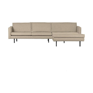 WOOOD Rodeo bank chaise longue rechts bouclé Beige