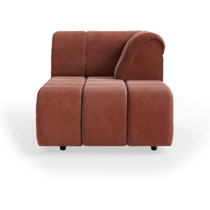 HKliving Wave bank right divan Royal Velvet Magnolia