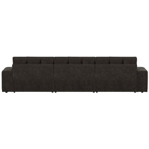 WOOOD Second Date chaise longue bank rechts velvet Antraciet