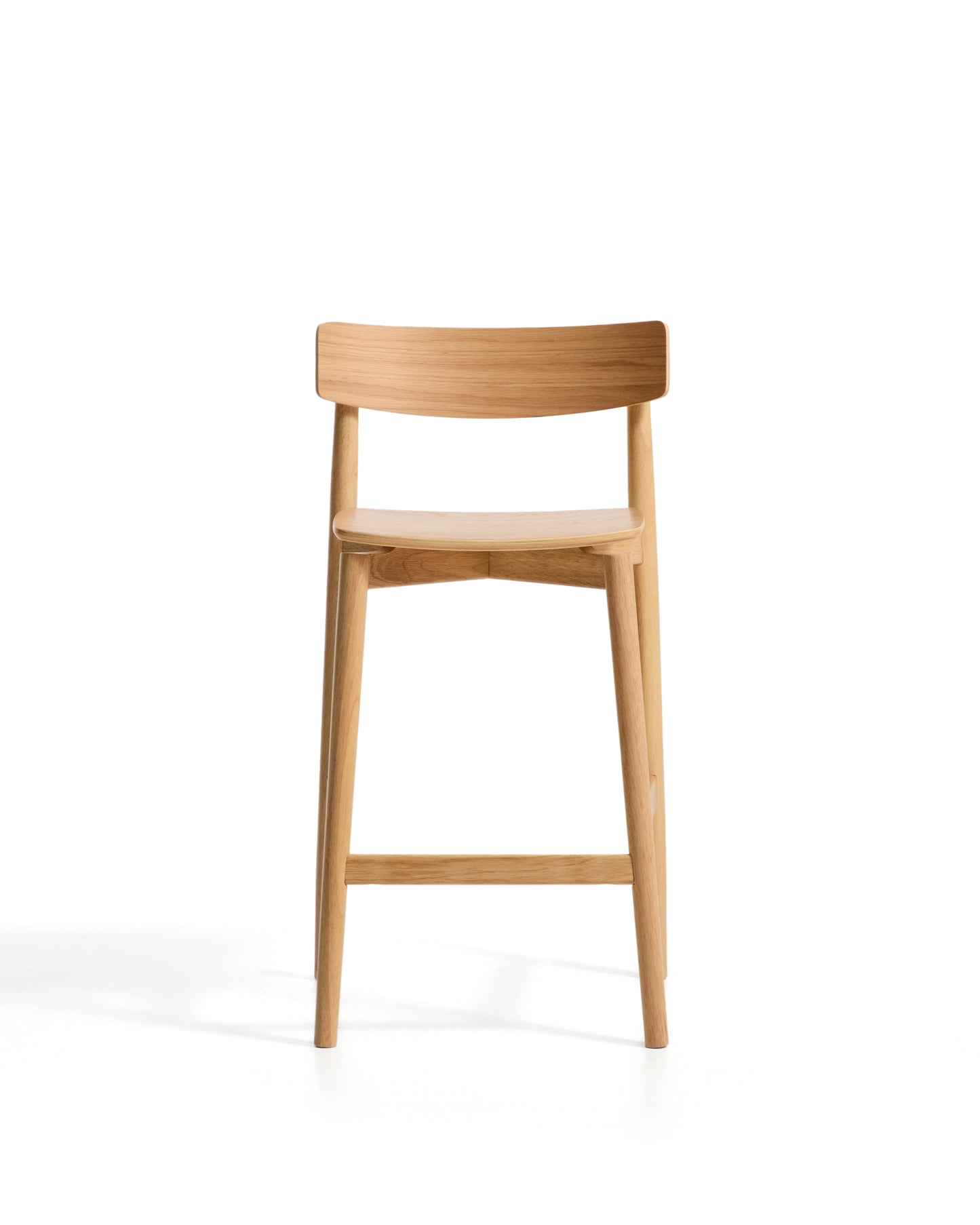 Kave Home Evera barkruk H66 Beige met rugleuning