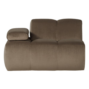 WOOOD Mojo 1-zits bank arm links velvet Taupe