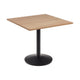 Kave Home Esilda eettafel vierkant Ø90 cm Naturel/Zwart