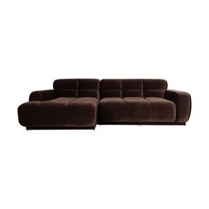 Zuiver Hazel 3,5-zitsbank Chaise Longue links Bruin