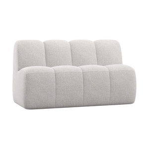 WOOOD Mojo eetkamerbank 164 cm met rugleuning bouclé Ecru Melange