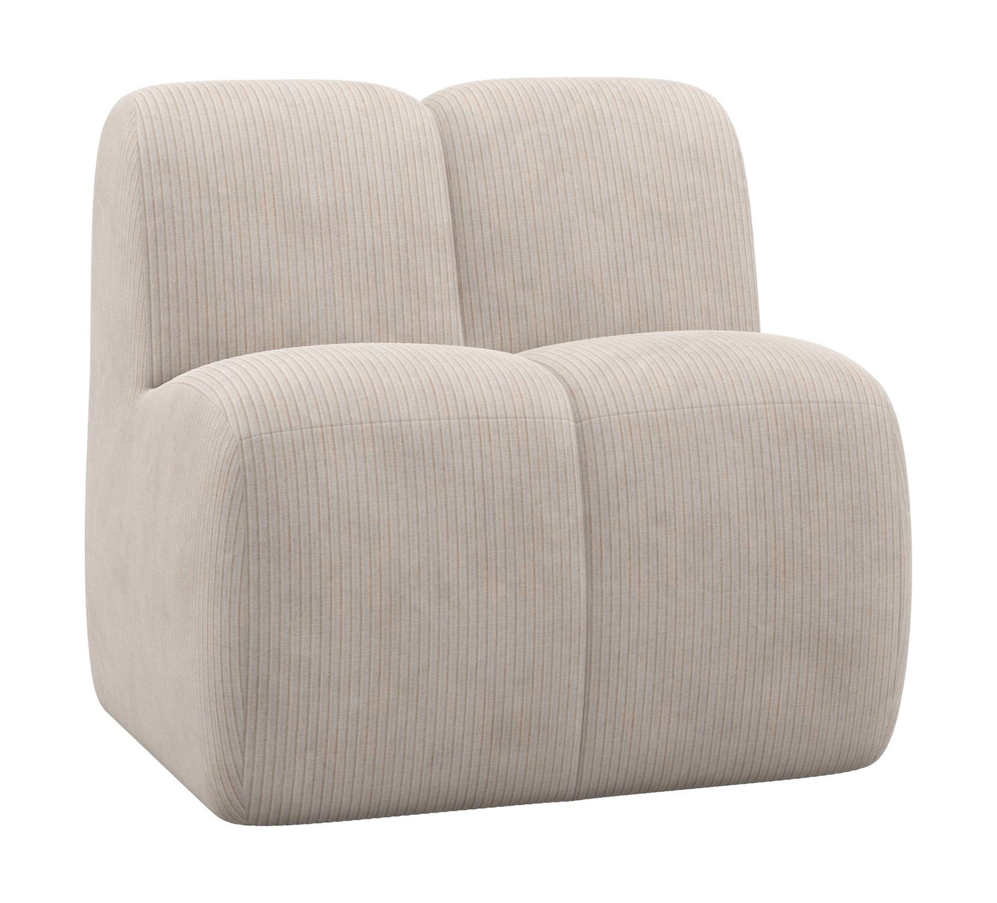 WOOOD Mojo eetbank 84 cm met rugleuning Ribstof Ecru