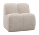 WOOOD Mojo eetbank 84 cm met rugleuning Ribstof Ecru