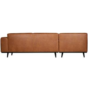 WOOOD Statement hoekbank links Ecoleer Cognac