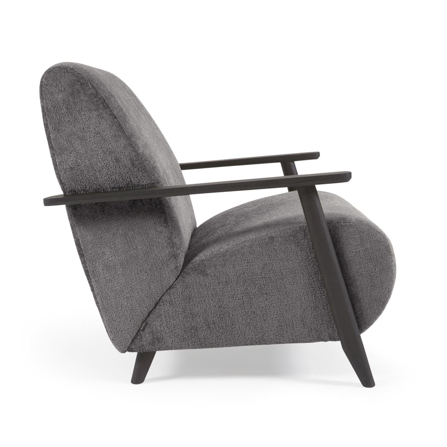 Kave Home Meghan fauteuil Grey zwart