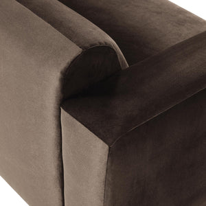 WOOOD Mojo Base 2-zits bank arm links velvet Bruin