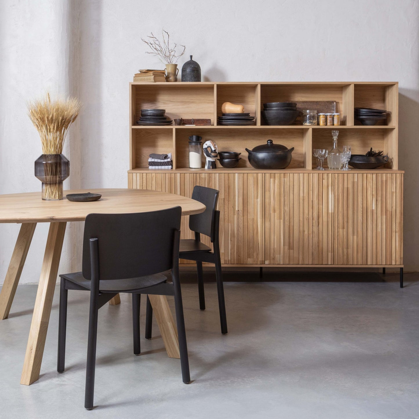 WOOOD Gravure wandkast Naturel