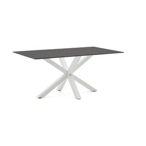 Kave Home Argo eettafel rechthoek 160x90 cm Black/White