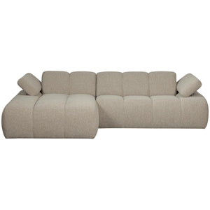 WOOOD Mojo chaise longue bank links bouclé Beige Melange