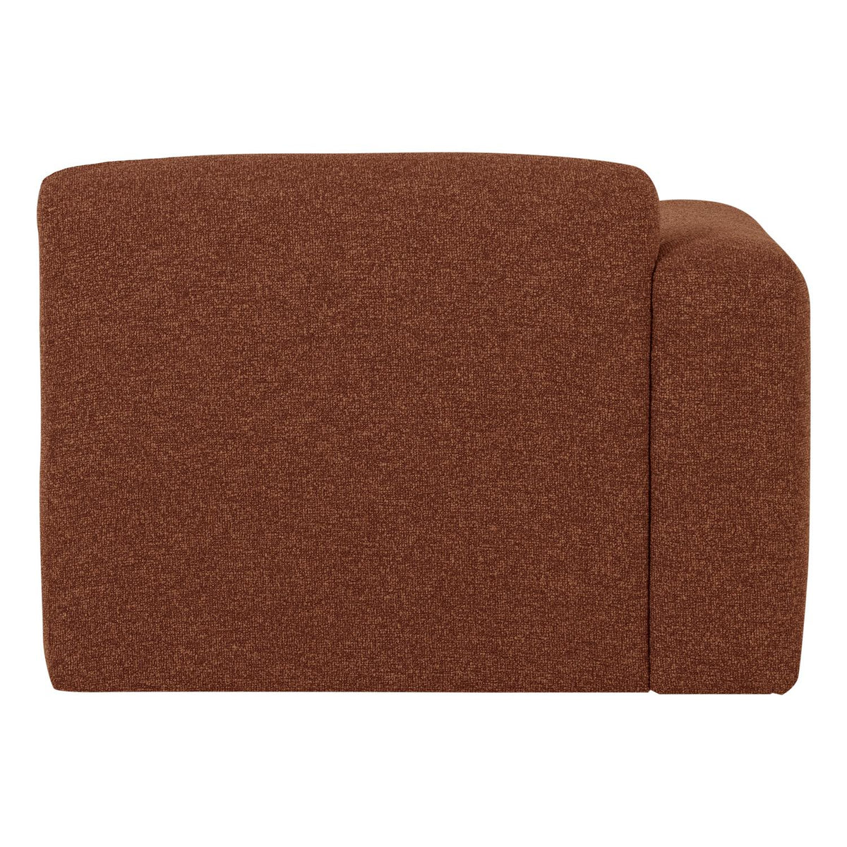 WOOOD Mojo Base 1-zits bank arm links bouclé Roestbruin