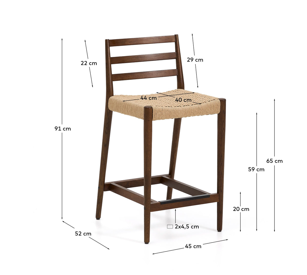 Kave Home Analy barkruk H65 Brown