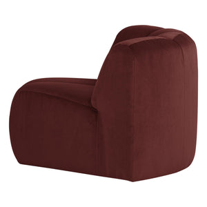 WOOOD Mojo bank hoekelement rond velvet Kastanjebruin