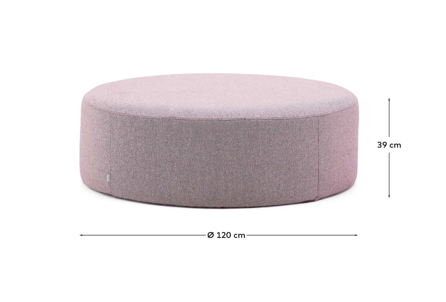 Kave Home Kaeli poef Ø120 cm bouclé Purple