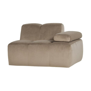WOOOD Mojo 1-zits bank arm rechts velvet Khaki