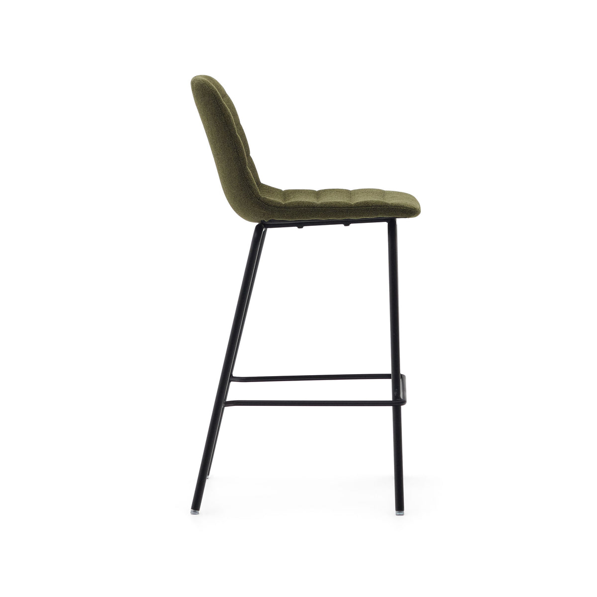 Kave Home Zunilda barkruk H65 chenille Dark Green