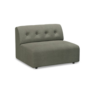 HKliving Vint 1,5-zits bank middle Linen Army Green