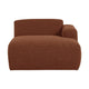 WOOOD Mojo Base chaise longue bank arm rechts bouclé Roestbruin