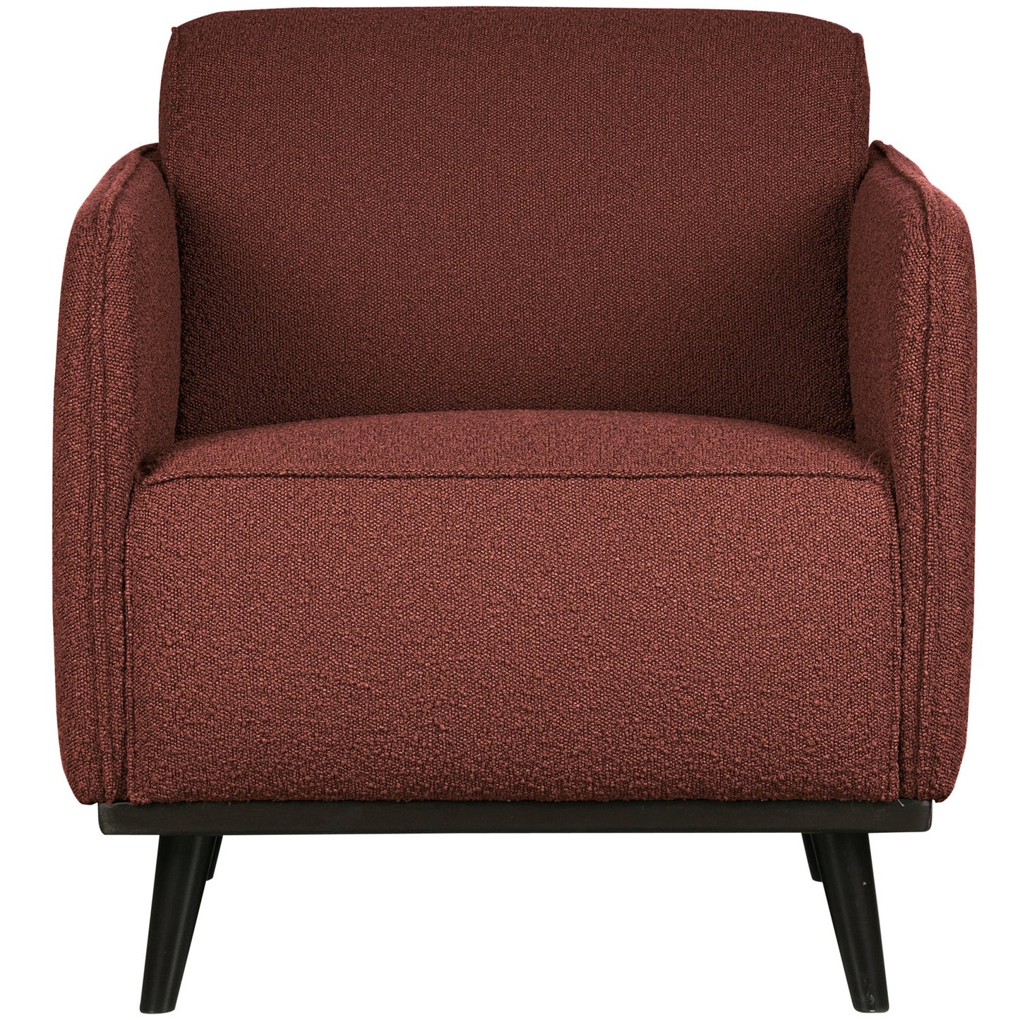 WOOOD Statement fauteuil met arm Bouclé Kastanjebruin
