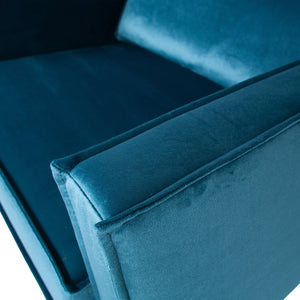 WOOOD Rodeo fauteuil velvet Blauw